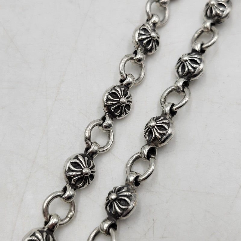 【中古品】【メンズ/レディース】 CHROME HEARTS クロムハーツ CROSS BALL CHAIN #1 KEEPER クロスボール チェーン キーパー ネックレス アクセサリー 190-251214-as-18-izu カラー：シルバー 万代Net店