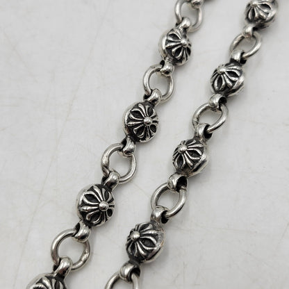 【中古品】【メンズ/レディース】 CHROME HEARTS クロムハーツ CROSS BALL CHAIN #1 KEEPER クロスボール チェーン キーパー ネックレス アクセサリー 190-251214-as-18-izu カラー：シルバー 万代Net店