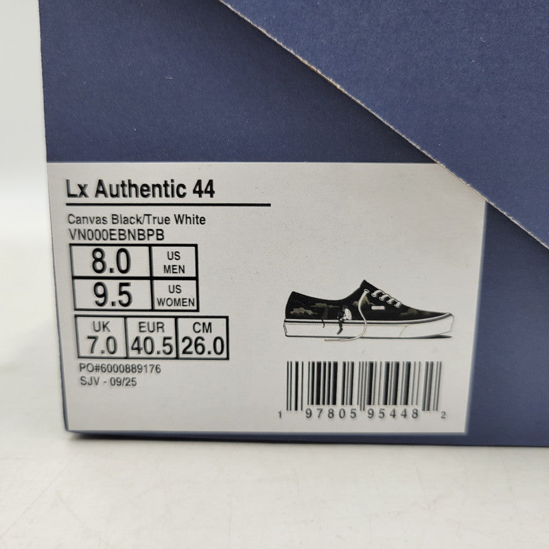 【中古美品】【メンズ/レディース】 VANS バンズ × YUSUKE HANAI 花井祐介 LX Authentic 44 VN000EBNBPB LX オーセンティック 44 スニーカー シューズ 靴 162-251204-as-25-izu サイズ：26cm カラー：CANVAS BLACK/TRUE WHITE 万代Net店