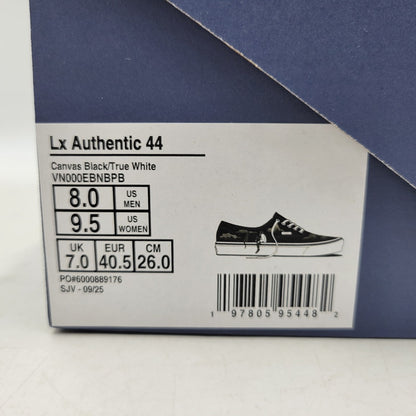 【中古美品】【メンズ/レディース】 VANS バンズ × YUSUKE HANAI 花井祐介 LX Authentic 44 VN000EBNBPB LX オーセンティック 44 スニーカー シューズ 靴 162-251204-as-25-izu サイズ：26cm カラー：CANVAS BLACK/TRUE WHITE 万代Net店
