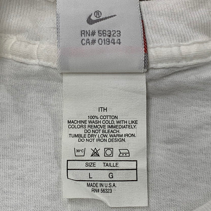 【中古品】【メンズ】 NIKE ナイキ 660857 USA製 銀タグ c1993 両シングル 90S AEROSPACE JORDAN LOONEY TUNES PRINT T-SHIRT エアロスペース ジョーダン ルーニー テューンズ プリント Tシャツ トップス 半袖 146-251205-ya-08-izu サイズ：L カラー：WHITE 万代Net店