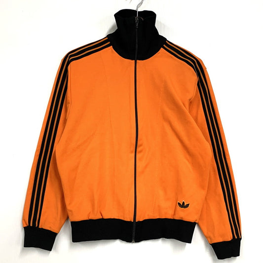 【中古品】【メンズ】 adidas アディダス ADS-3F 西ドイツ デサント社 70S TREFOIL LOGO TRACK JACKET トレフォイル ロゴ トラックジャケット 146-251204-cs-18-izu サイズ：2 カラー：オレンジ×ブラック 万代Net店