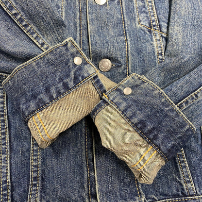 【中古品】【メンズ】 DENIM JACKET デニム ジャケット アウター MG14F-CO18 140-260104-yn-03-izu サイズ：S カラー：インディゴ 万代Net店