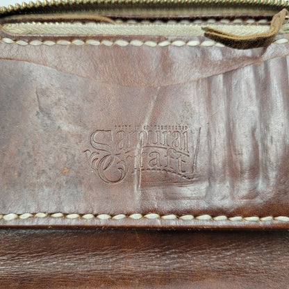 【中古品】【メンズ/レディース】 SAMURAI CRAFT サムライクラフト LEATHER MIDDLE WALLET レザーミドルウォレット 財布 200-251211-ya-25-izu カラー：ブラウン 万代Net店