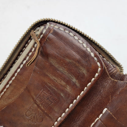 【中古品】【メンズ/レディース】 SAMURAI CRAFT サムライクラフト LEATHER MIDDLE WALLET レザーミドルウォレット 財布 200-251211-ya-25-izu カラー：ブラウン 万代Net店