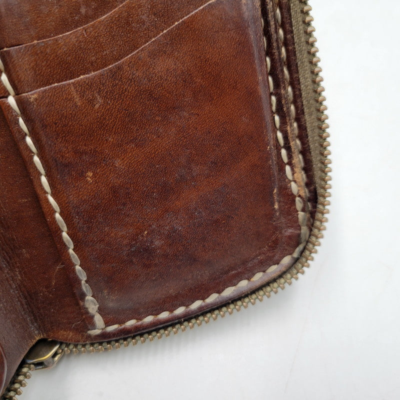 【中古品】【メンズ/レディース】 SAMURAI CRAFT サムライクラフト LEATHER MIDDLE WALLET レザーミドルウォレット 財布 200-251211-ya-25-izu カラー：ブラウン 万代Net店