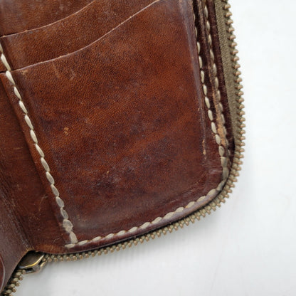 【中古品】【メンズ/レディース】 SAMURAI CRAFT サムライクラフト LEATHER MIDDLE WALLET レザーミドルウォレット 財布 200-251211-ya-25-izu カラー：ブラウン 万代Net店