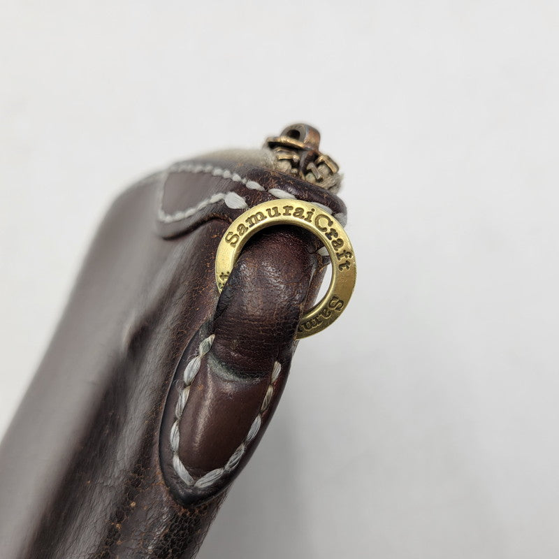 【中古品】【メンズ/レディース】 SAMURAI CRAFT サムライクラフト LEATHER MIDDLE WALLET レザーミドルウォレット 財布 200-251211-ya-25-izu カラー：ブラウン 万代Net店