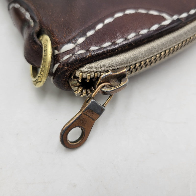 【中古品】【メンズ/レディース】 SAMURAI CRAFT サムライクラフト LEATHER MIDDLE WALLET レザーミドルウォレット 財布 200-251211-ya-25-izu カラー：ブラウン 万代Net店