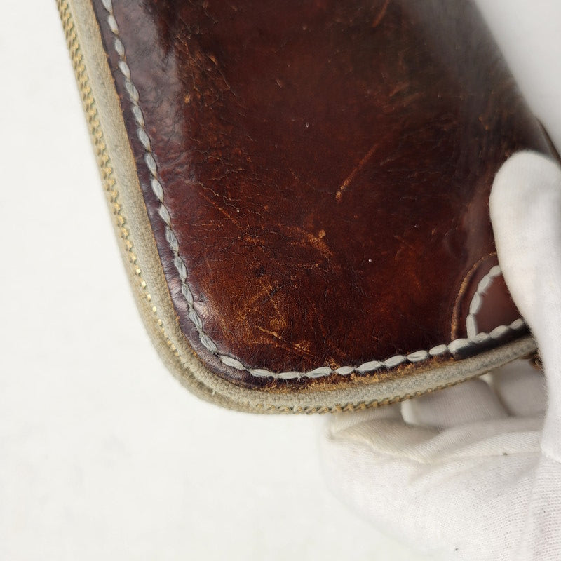 【中古品】【メンズ/レディース】 SAMURAI CRAFT サムライクラフト LEATHER MIDDLE WALLET レザーミドルウォレット 財布 200-251211-ya-25-izu カラー：ブラウン 万代Net店