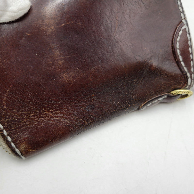 【中古品】【メンズ/レディース】 SAMURAI CRAFT サムライクラフト LEATHER MIDDLE WALLET レザーミドルウォレット 財布 200-251211-ya-25-izu カラー：ブラウン 万代Net店