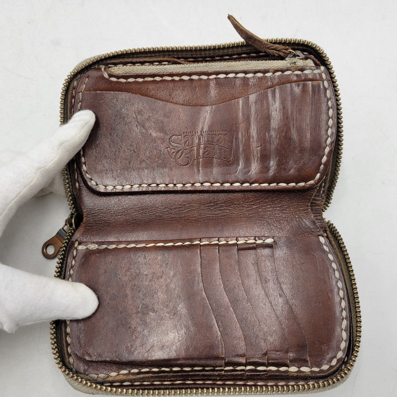 【中古品】【メンズ/レディース】 SAMURAI CRAFT サムライクラフト LEATHER MIDDLE WALLET レザーミドルウォレット 財布 200-251211-ya-25-izu カラー：ブラウン 万代Net店