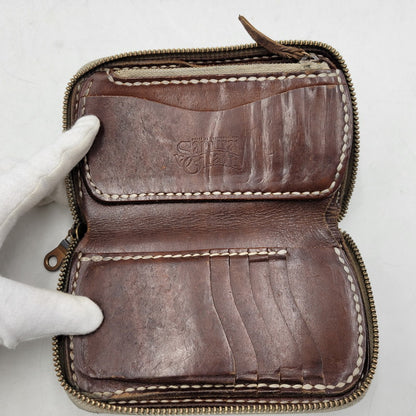 【中古品】【メンズ/レディース】 SAMURAI CRAFT サムライクラフト LEATHER MIDDLE WALLET レザーミドルウォレット 財布 200-251211-ya-25-izu カラー：ブラウン 万代Net店