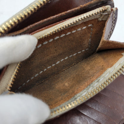 【中古品】【メンズ/レディース】 SAMURAI CRAFT サムライクラフト LEATHER MIDDLE WALLET レザーミドルウォレット 財布 200-251211-ya-25-izu カラー：ブラウン 万代Net店