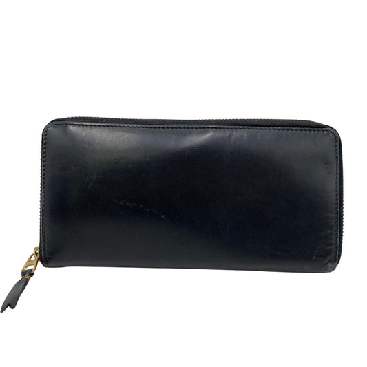 【中古品】【メンズ】 COMME des GARCONS コムデギャルソン ROUND FASTENER LEATHER WALLLET ラウンド ファスナー レザー ウォレット 財布 長財布 200-251211-ya-26-izu カラー：BLACK 万代Net店
