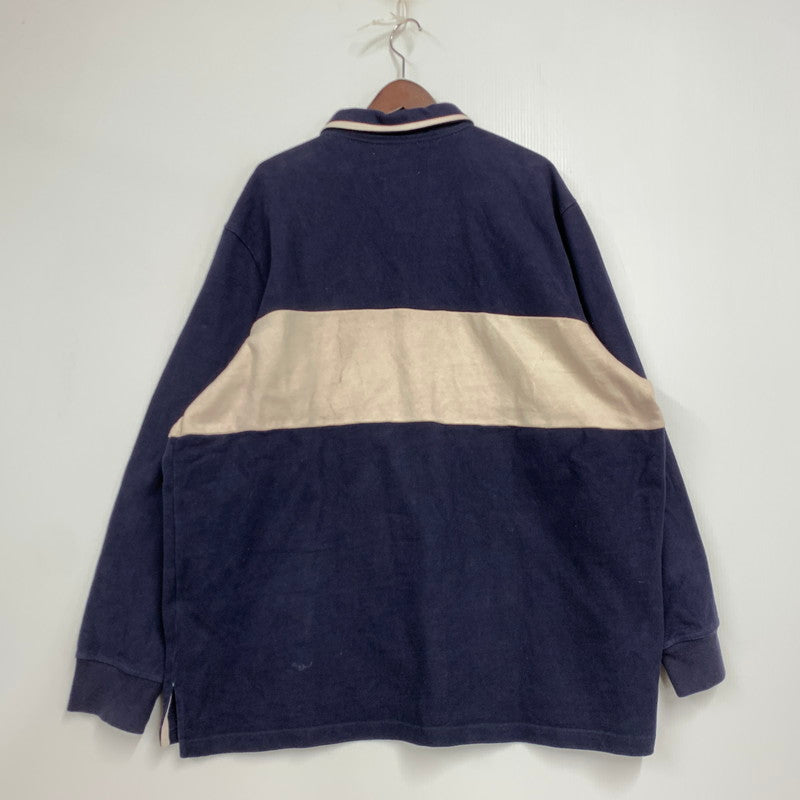 【中古品】【メンズ】 KITH キース × BERGDORF GOODMAN バーグドルフ グッドマン STRIPED RUGBY SHIRT ストライプド ラグビー シャツ トップス 長袖 142-251205-ya-10-izu サイズ：XXL カラー：ネイビー 万代Net店