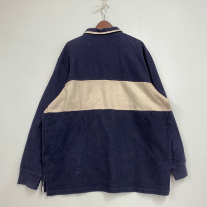 【中古品】【メンズ】 KITH キース × BERGDORF GOODMAN バーグドルフ グッドマン STRIPED RUGBY SHIRT ストライプド ラグビー シャツ トップス 長袖 142-251205-ya-10-izu サイズ：XXL カラー：ネイビー 万代Net店