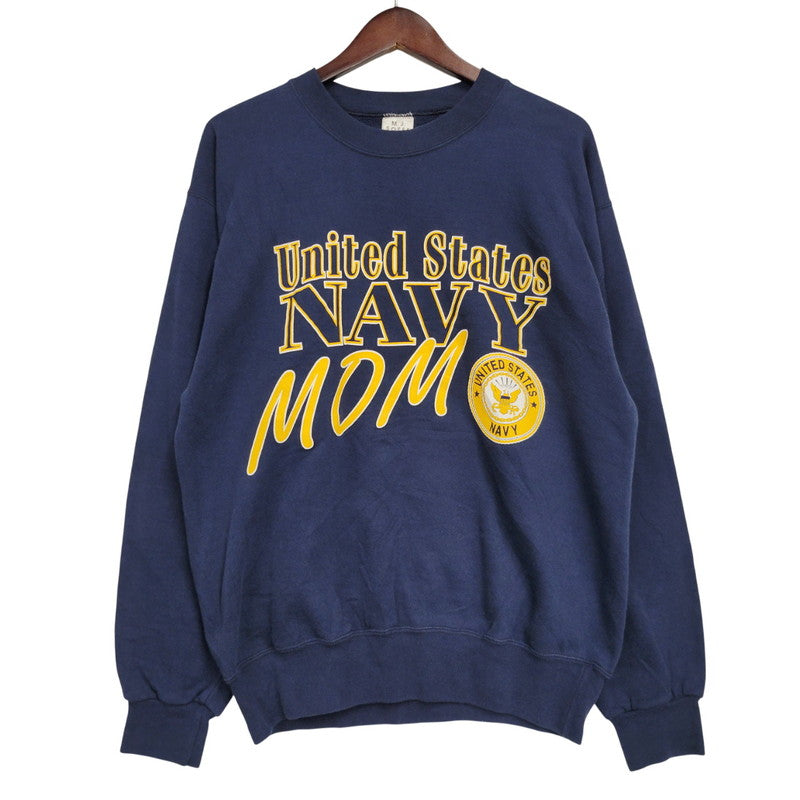 【中古品】【メンズ】 M.J SOFFE エムジェイ ソフィー USA製 NAVY MOM SWEAT SHIRT ネイビーマム スウェットシャツトップス 長袖 146-260203-cs-11-izu サイズ：M カラー：ネイビー 万代Net店