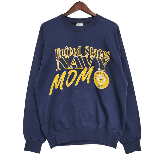 【中古品】【メンズ】 M.J SOFFE エムジェイ ソフィー USA製 NAVY MOM SWEAT SHIRT ネイビーマム スウェットシャツトップス 長袖 146-260203-cs-11-izu サイズ：M カラー：ネイビー 万代Net店