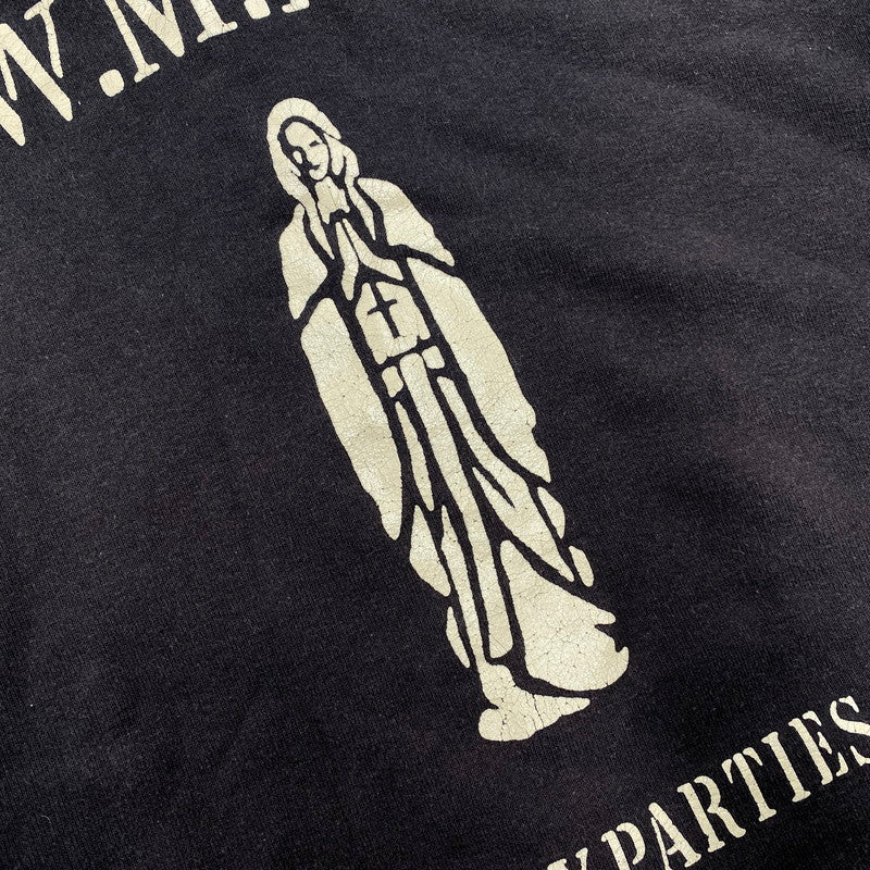 【現状渡し品】【メンズ】 WACKO MARIA ワコマリア 初期タグ MARIA PRINT ZIP HOODI マリア プリント ジップ フーディー トップス 長袖 142-251211-cs-08-izu サイズ：M カラー：ブラック 万代Net店