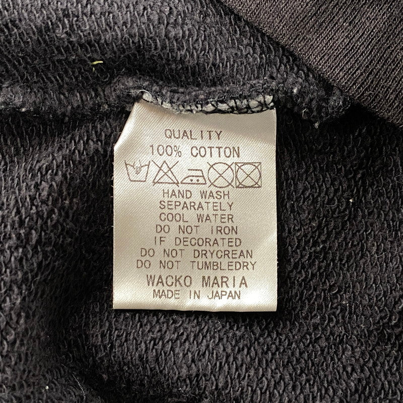 【現状渡し品】【メンズ】 WACKO MARIA ワコマリア 初期タグ MARIA PRINT ZIP HOODI マリア プリント ジップ フーディー トップス 長袖 142-251211-cs-08-izu サイズ：M カラー：ブラック 万代Net店
