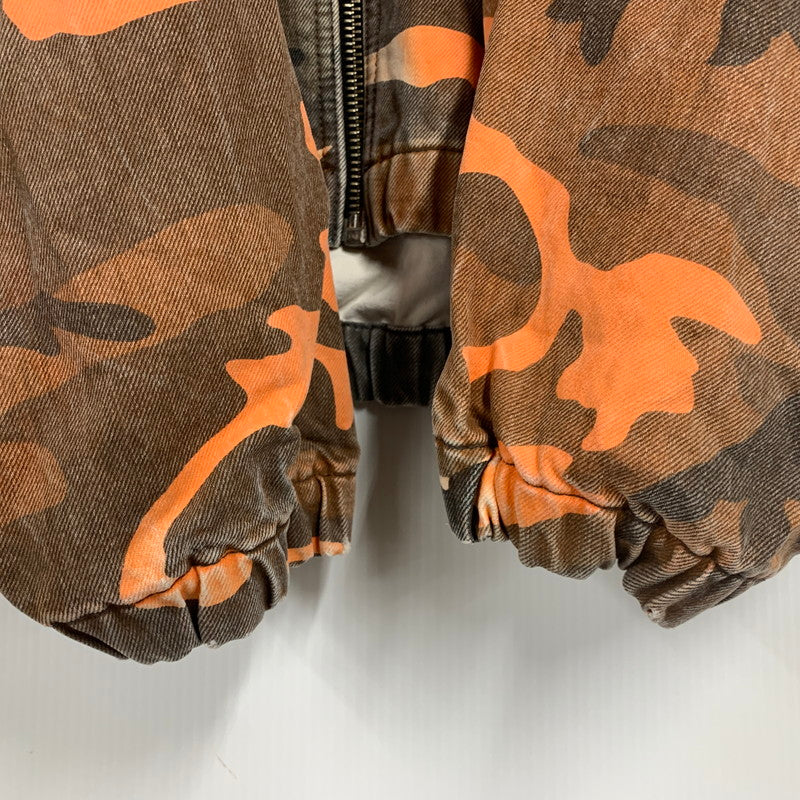 【中古品】【メンズ】 STUSSY WORK GEAR ステューシー ワーク ギア SPRAY DYE HOODED WORK JACKET スプレー ダイ フーディッド ワーク ジャケット アウター 142-251206-ya-01-izu サイズ：M カラー：オレンジ×茶 万代Net店