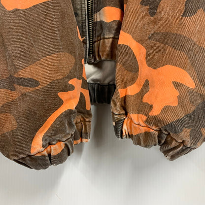 【中古品】【メンズ】 STUSSY WORK GEAR ステューシー ワーク ギア SPRAY DYE HOODED WORK JACKET スプレー ダイ フーディッド ワーク ジャケット アウター 142-251206-ya-01-izu サイズ：M カラー：オレンジ×茶 万代Net店