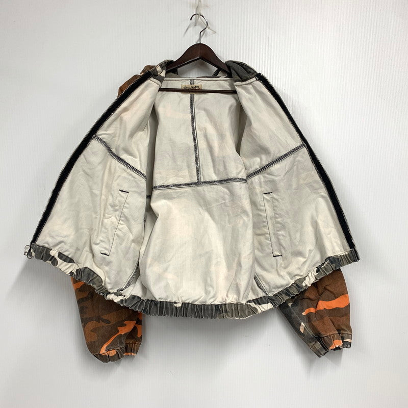 【中古品】【メンズ】 STUSSY WORK GEAR ステューシー ワーク ギア SPRAY DYE HOODED WORK JACKET スプレー ダイ フーディッド ワーク ジャケット アウター 142-251206-ya-01-izu サイズ：M カラー：オレンジ×茶 万代Net店