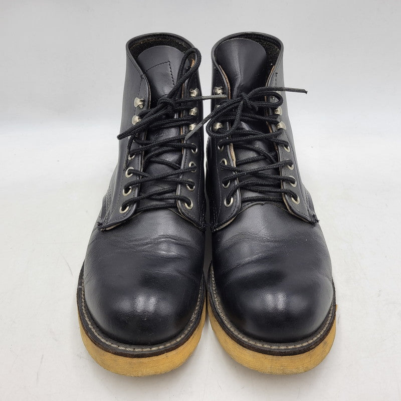 【中古品】【メンズ】 RED WING レッドウィング 6INCH CLASSIC PLAIN TOE 8165 6インチ クラシック プレーントゥ 新 四角犬タグ USA製 ブーツ シューズ 靴 164-251207-as-25-izu サイズ：8D カラー：ブラック 万代Net店