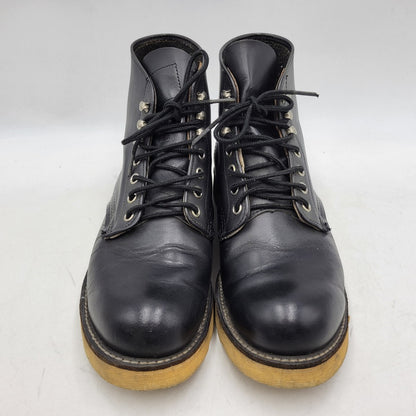 【中古品】【メンズ】 RED WING レッドウィング 6INCH CLASSIC PLAIN TOE 8165 6インチ クラシック プレーントゥ 新 四角犬タグ USA製 ブーツ シューズ 靴 164-251207-as-25-izu サイズ：8D カラー：ブラック 万代Net店