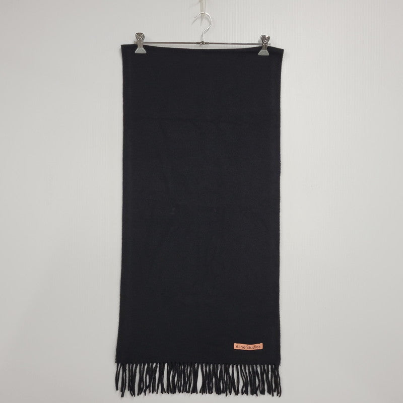 【中古品】【メンズ/レディース】 ACNE STUDIOS アクネストゥディオズ FRINGE WOOL MUFFLER CA0086 フリンジ ウール マフラー 187-251207-as-27-izu サイズ：200×45cm カラー：ブラック 万代Net店