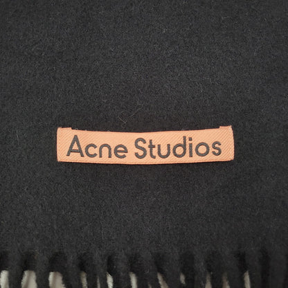 【中古品】【メンズ/レディース】 ACNE STUDIOS アクネストゥディオズ FRINGE WOOL MUFFLER CA0086 フリンジ ウール マフラー 187-251207-as-27-izu サイズ：200×45cm カラー：ブラック 万代Net店