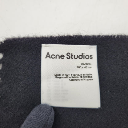 【中古品】【メンズ/レディース】 ACNE STUDIOS アクネストゥディオズ FRINGE WOOL MUFFLER CA0086 フリンジ ウール マフラー 187-251207-as-27-izu サイズ：200×45cm カラー：ブラック 万代Net店