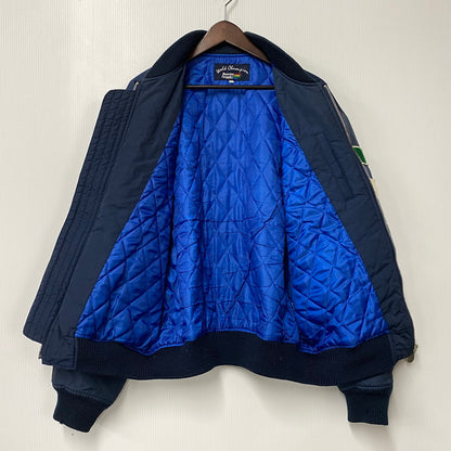 【現状渡し品】【メンズ】 USED BENETTON FORMULA 1 ベネトン フォーミュラ1 MA-1 FLIGHT JACKET フライトジャケット アウター 146-251207-as-29-izu サイズ：L カラー：ネイビー 万代Net店