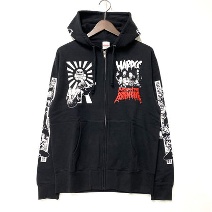 【中古美品】【メンズ】 MAXIMUM THE HORMONE マキシマム ザ ホルモン × HARDCORE CHOCOLATE ハードコアチョコレート ヘドバン大虐殺 パーカー United Athleタグ 147-251207-as-30-izu サイズ：M カラー：ブラック 万代Net店