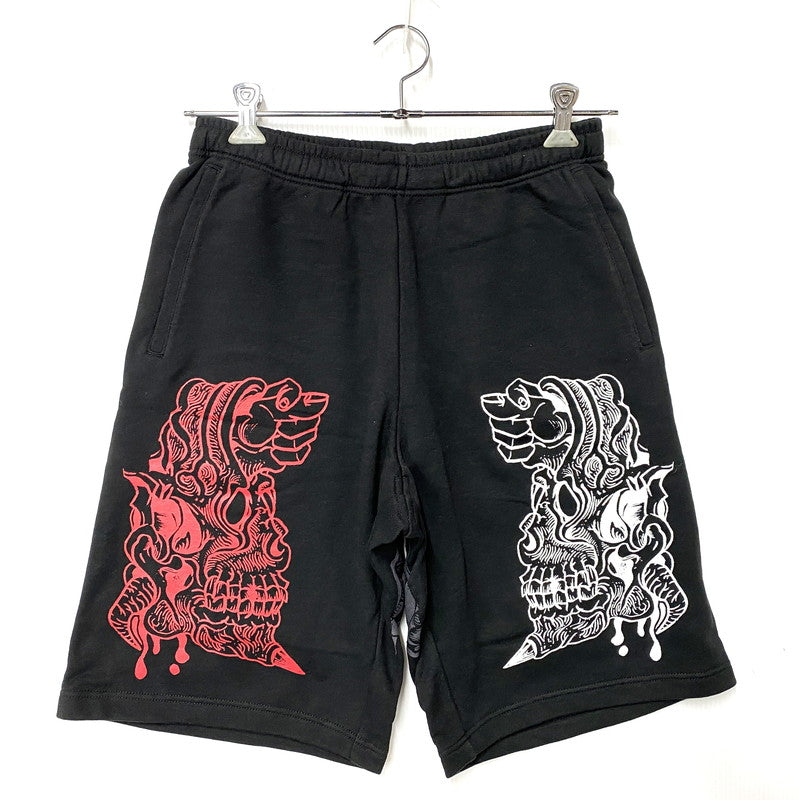 【中古品】 MAXIMUM THE HORMONE マキシマム ザ ホルモン 暴君スウェットショートパンツ ハーフパンツ 147-251211-ya-14-izu サイズ：XL カラー：BLACK 万代Net店