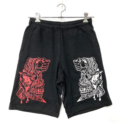 【中古品】 MAXIMUM THE HORMONE マキシマム ザ ホルモン 暴君スウェットショートパンツ ハーフパンツ 147-251211-ya-14-izu サイズ：XL カラー：BLACK 万代Net店