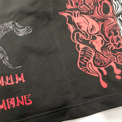 【中古品】 MAXIMUM THE HORMONE マキシマム ザ ホルモン 暴君スウェットショートパンツ ハーフパンツ 147-251211-ya-14-izu サイズ：XL カラー：BLACK 万代Net店