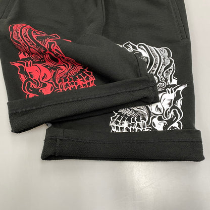 【中古品】 MAXIMUM THE HORMONE マキシマム ザ ホルモン 暴君スウェットショートパンツ ハーフパンツ 147-251211-ya-14-izu サイズ：XL カラー：BLACK 万代Net店