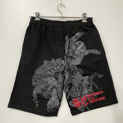 【中古品】 MAXIMUM THE HORMONE マキシマム ザ ホルモン 暴君スウェットショートパンツ ハーフパンツ 147-251211-ya-14-izu サイズ：XL カラー：BLACK 万代Net店