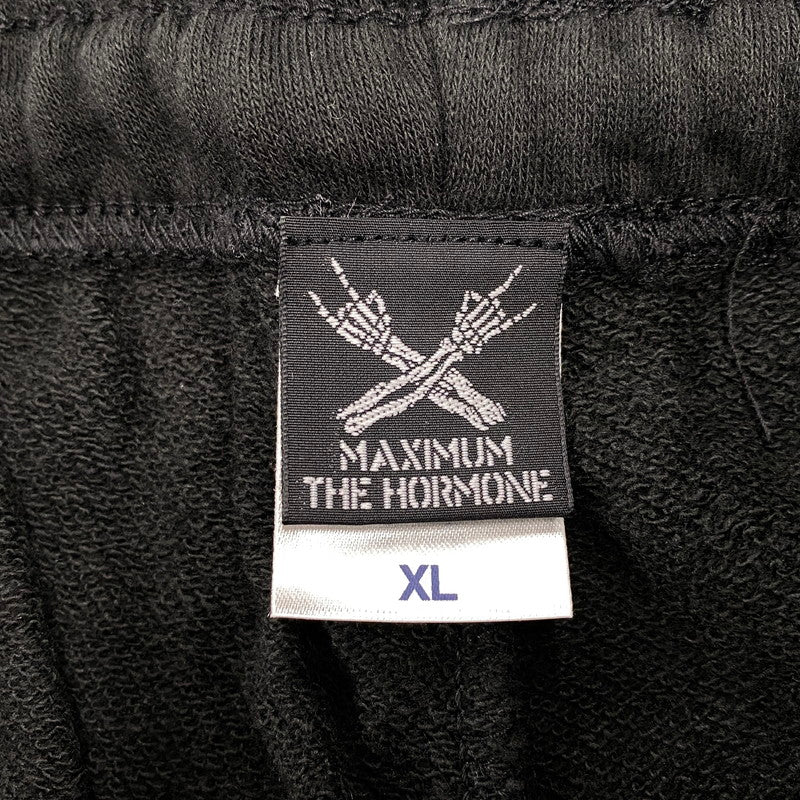 【中古品】 MAXIMUM THE HORMONE マキシマム ザ ホルモン 暴君スウェットショートパンツ ハーフパンツ 147-251211-ya-14-izu サイズ：XL カラー：BLACK 万代Net店