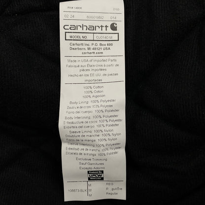 【中古美品】【メンズ】 Carhartt カーハート 106673-BLK LOOSE FIT FIRM DUCK INSULATED ACTIVE JACKET ルーズフィット ファーム ダック インサレーテッド アクティブ ジャケット アウター 146-251207-km-08-izu サイズ：M カラー：ブラック 万代Net店