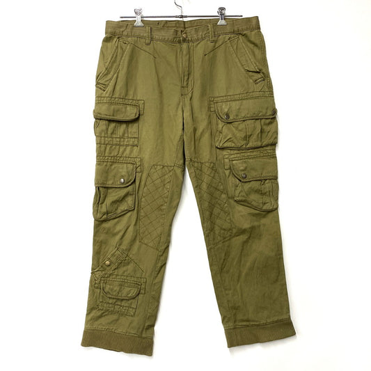 【中古品】【メンズ】 90S RIBBED HEM MILITARY CARGO PANTS リブ ヘム ミリタリー カーゴパンツ ボトムス 157-251207-km-06-izu サイズ：38×30 カラー：カーキ 万代Net店