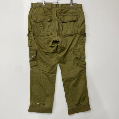 【中古品】【メンズ】 90S RIBBED HEM MILITARY CARGO PANTS リブ ヘム ミリタリー カーゴパンツ ボトムス 157-251207-km-06-izu サイズ：38×30 カラー：カーキ 万代Net店