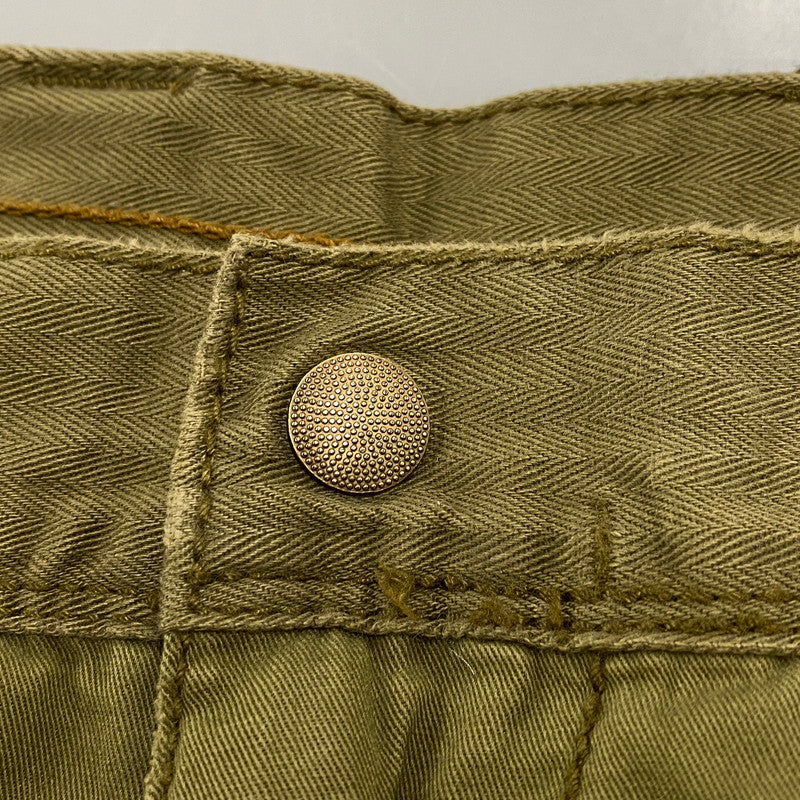 【中古品】【メンズ】 90S RIBBED HEM MILITARY CARGO PANTS リブ ヘム ミリタリー カーゴパンツ ボトムス 157-251207-km-06-izu サイズ：38×30 カラー：カーキ 万代Net店