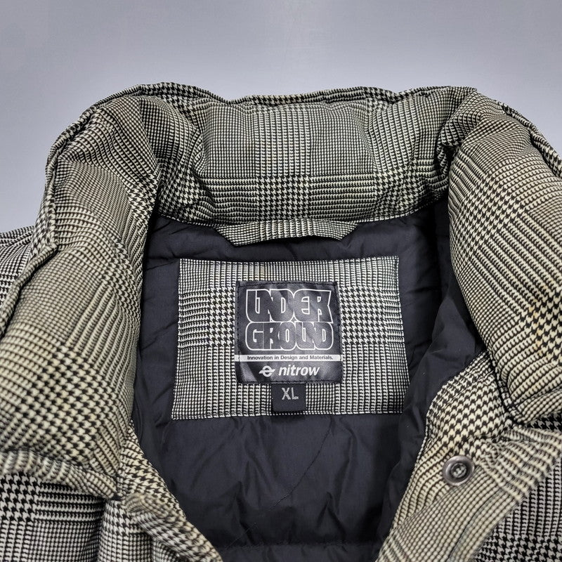 【現状渡し品】【メンズ】 NITROW ナイトロウ CHECK DOWN JACKET NW042-JK15 チェック ダウン ジャケット アウター 142-260105-ay-03-izu サイズ：XL カラー：グレー 万代Net店