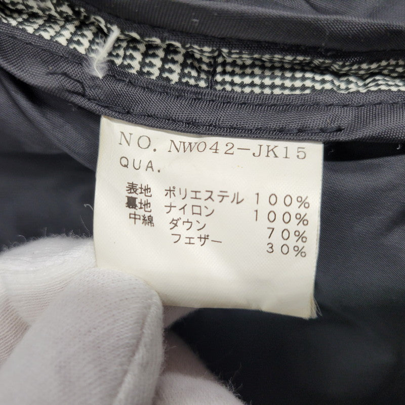 【現状渡し品】【メンズ】 NITROW ナイトロウ CHECK DOWN JACKET NW042-JK15 チェック ダウン ジャケット アウター 142-260105-ay-03-izu サイズ：XL カラー：グレー 万代Net店