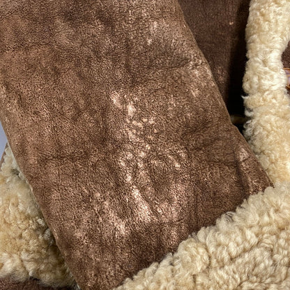 【現状渡し品】【メンズ】 VINTAGE ビンテージ 推定70S～ MOUTON COAT ムートン コート アウター 146-251211-ya-20-izu サイズ：38 カラー：ブラウン 万代Net店