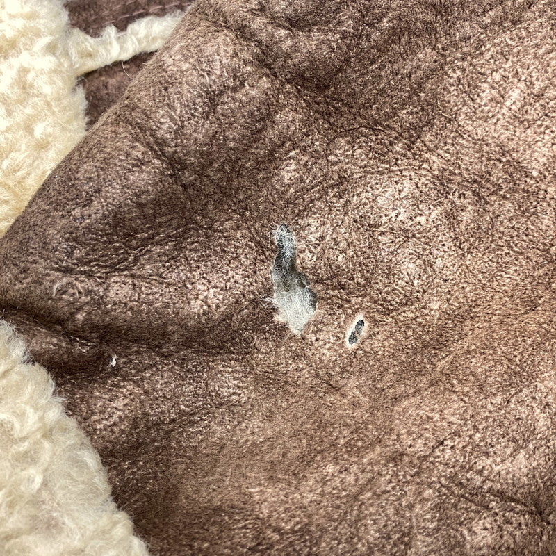 【現状渡し品】【メンズ】 VINTAGE ビンテージ 推定70S～ MOUTON COAT ムートン コート アウター 146-251211-ya-20-izu サイズ：38 カラー：ブラウン 万代Net店