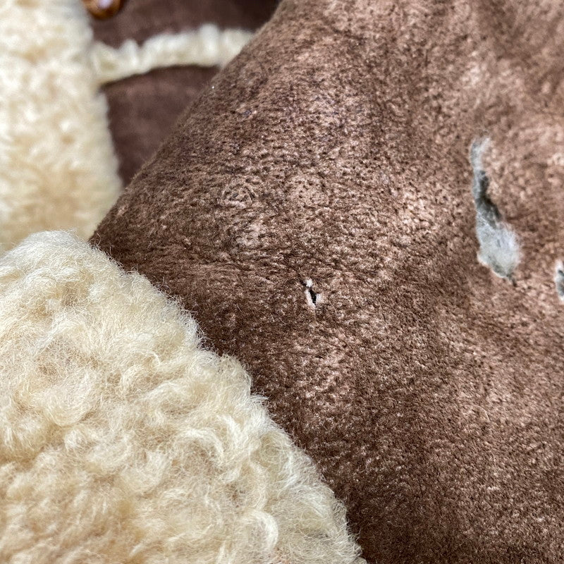 【現状渡し品】【メンズ】 VINTAGE ビンテージ 推定70S～ MOUTON COAT ムートン コート アウター 146-251211-ya-20-izu サイズ：38 カラー：ブラウン 万代Net店